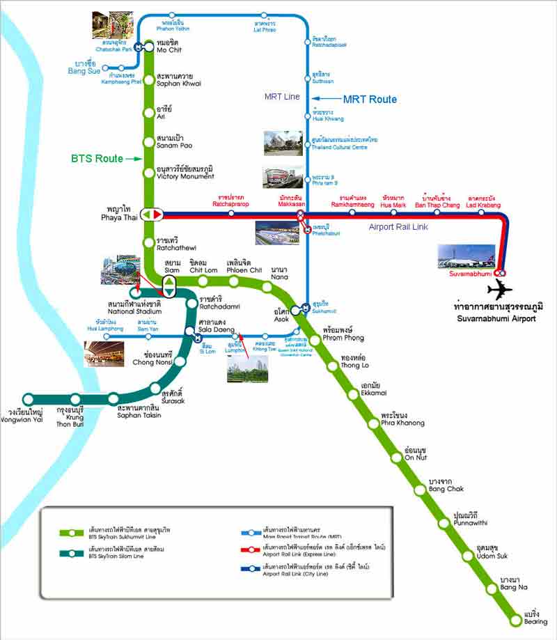 Map Cruise BTS Route Bangkok Image with Map of the BTS Route in Bangkok