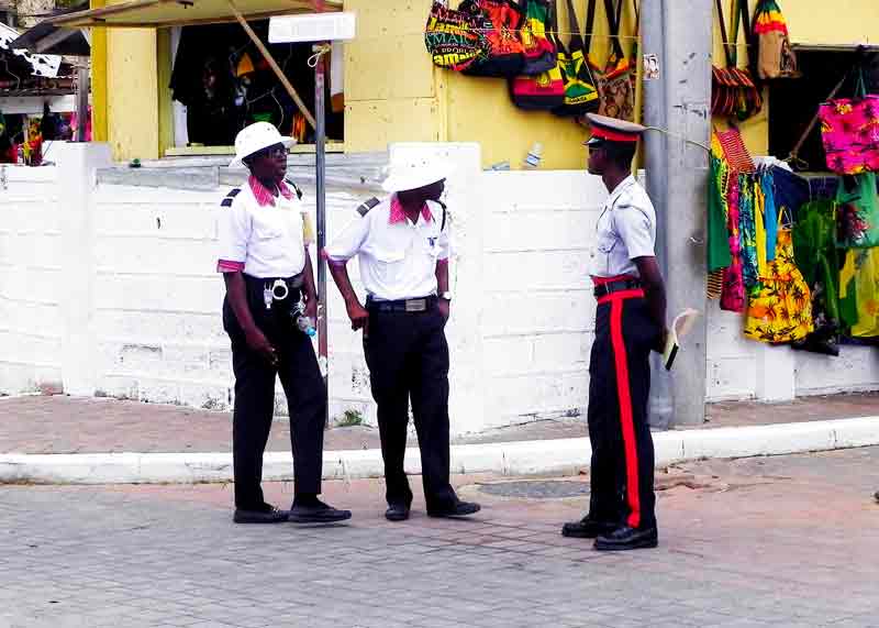 Policemen Falmouth Cruise Port Jamaica Photo of Policemen in Falmouth, Jamaica