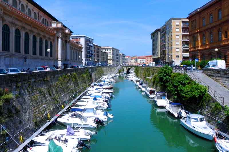 Cruising Fosso Reale Livorno Cruise Port Photo of Boat Cruising the Fosso Reale in Livorno.