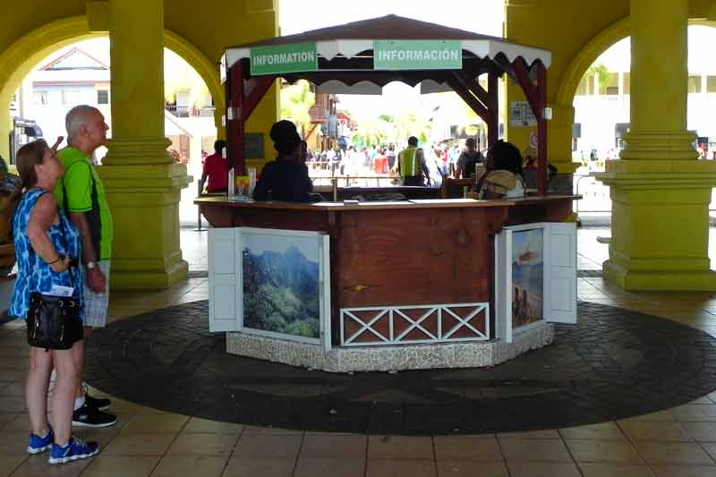 Tourist Information Kisok St. Kitts Cruise Port Photo of Tourist Information Kisok, Port Zante, in St. Kitts.
