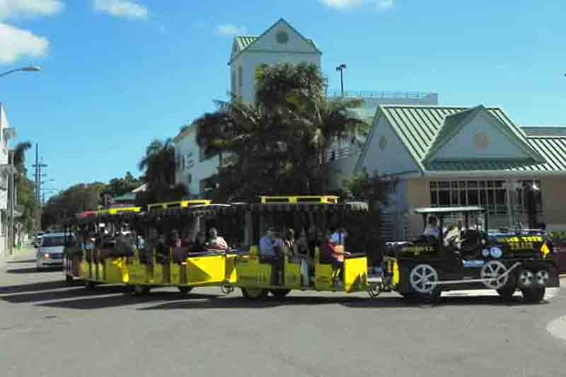 Conch Tour Train Key West Cruise Port Photo of Conch Tour Train in Key West.