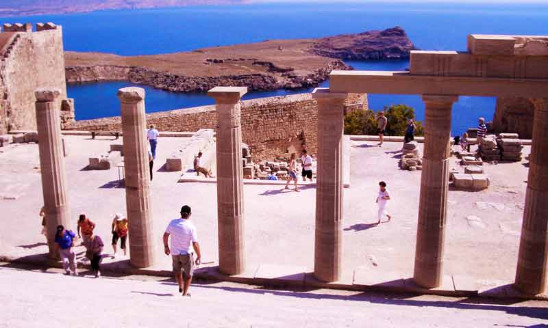 Lindos Acropolis in Rhodes Cruise Port Photo of Lindos Acropolis in Rhodes Cruise Port