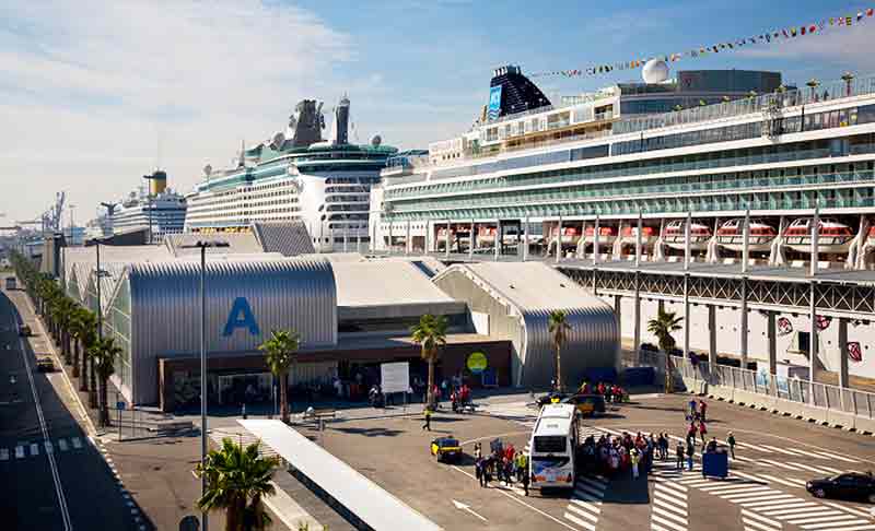 Moll Adossat Barcelona Cruise Port Photo of Moll Adossat in Barcelona.