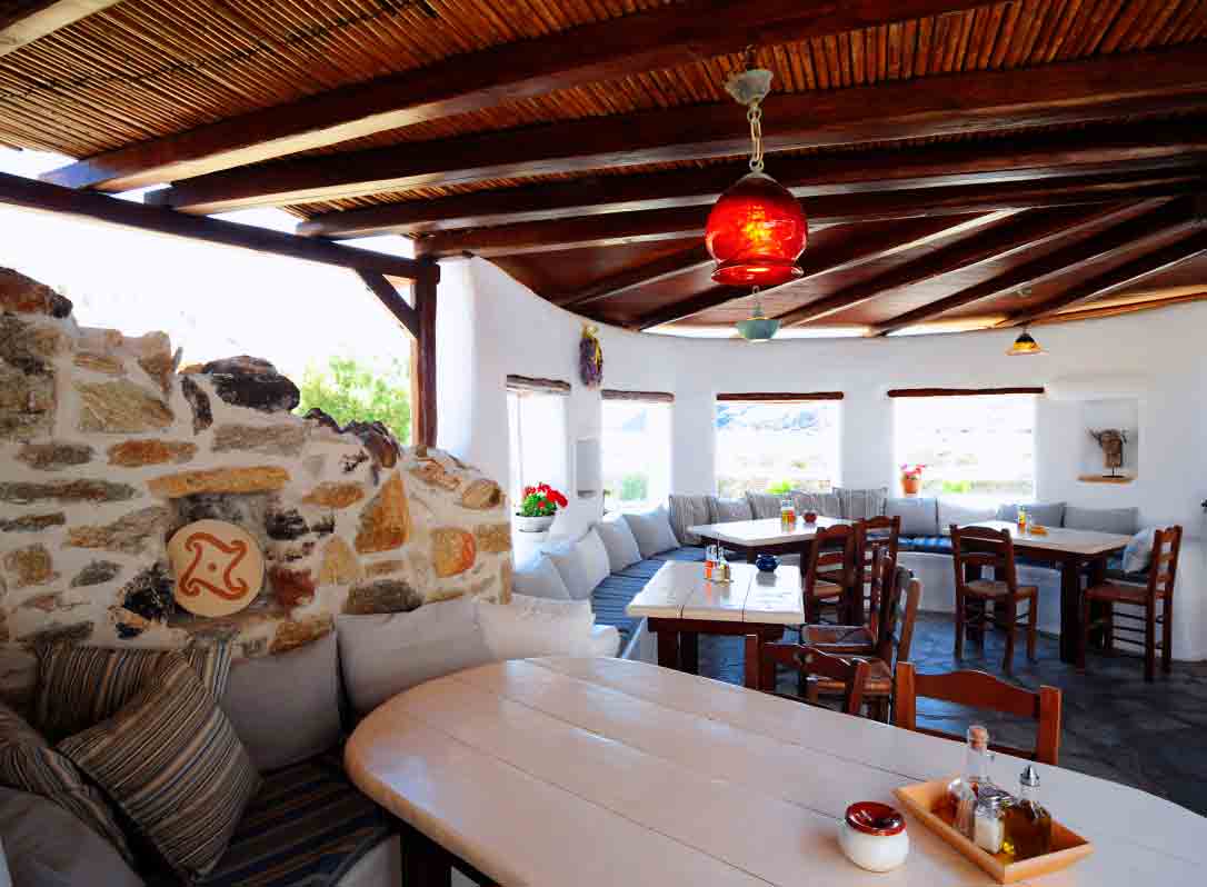 Restaurant Fokos Beach Mykonos Cruise Port Photo of Restaurant Fokos Beach Tavern, Mykonos, Greece.