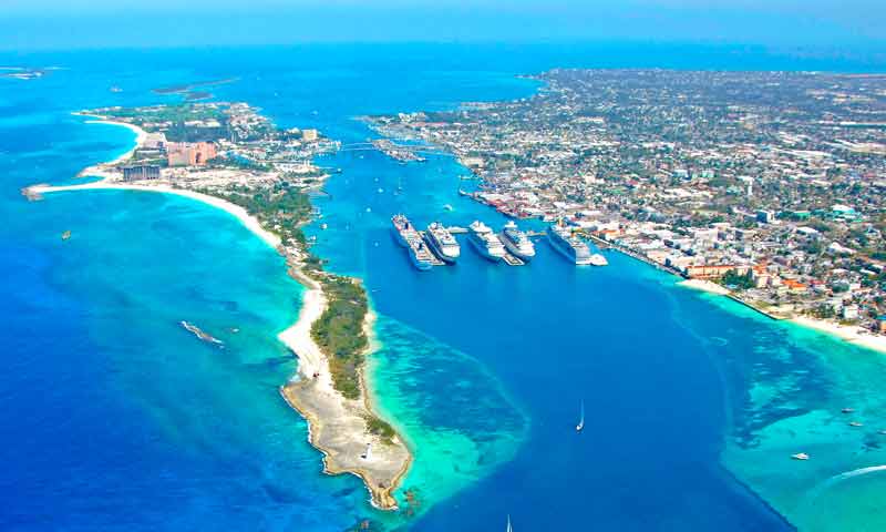 Nassau Cruise Port Paradise Island Panoramic Photo Panoramic Photo of the Port and Paradise Island in Nassau