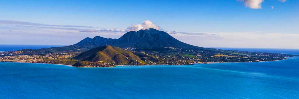 Nevis Island Saint Kitts Cruise Port Panoramic Photo of Nevis Island