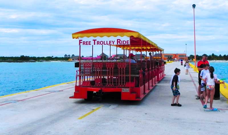Pier Trolley Costa Maya Cruise Ship Port Photo of Pier Trolley in Costa Maya
