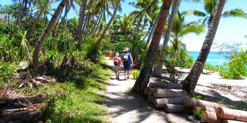 Track to Hilltop in Dravuni, Fiji