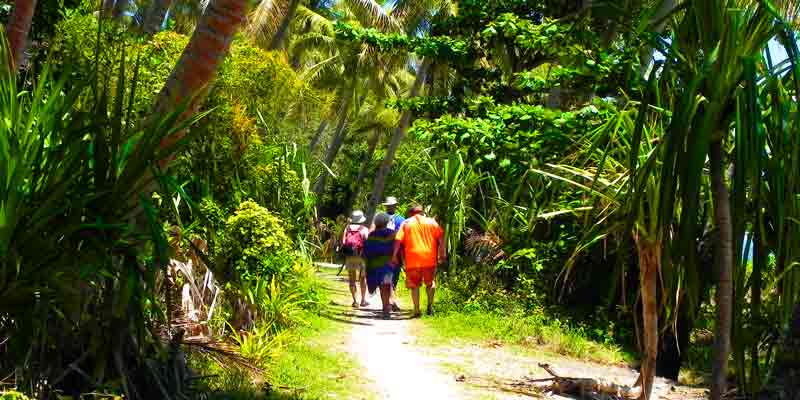 Track to Hilltop in Dravuni, Fiji