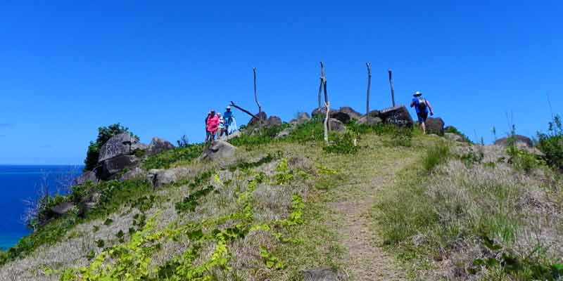 Track to Hilltop in Dravuni, Fiji