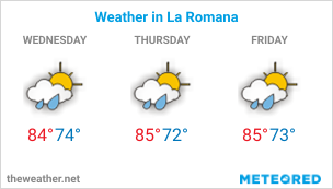 Image with Weather Forecast in La Romana for 3 days