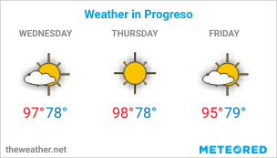 Image with Weather Forecast in Progreso for 3 days