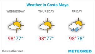 Image with Weather Forecast in Costa Maya (Mexico) for 3 days